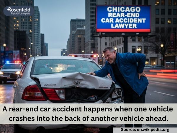 Reporting a rear-end collision to your insurance company.